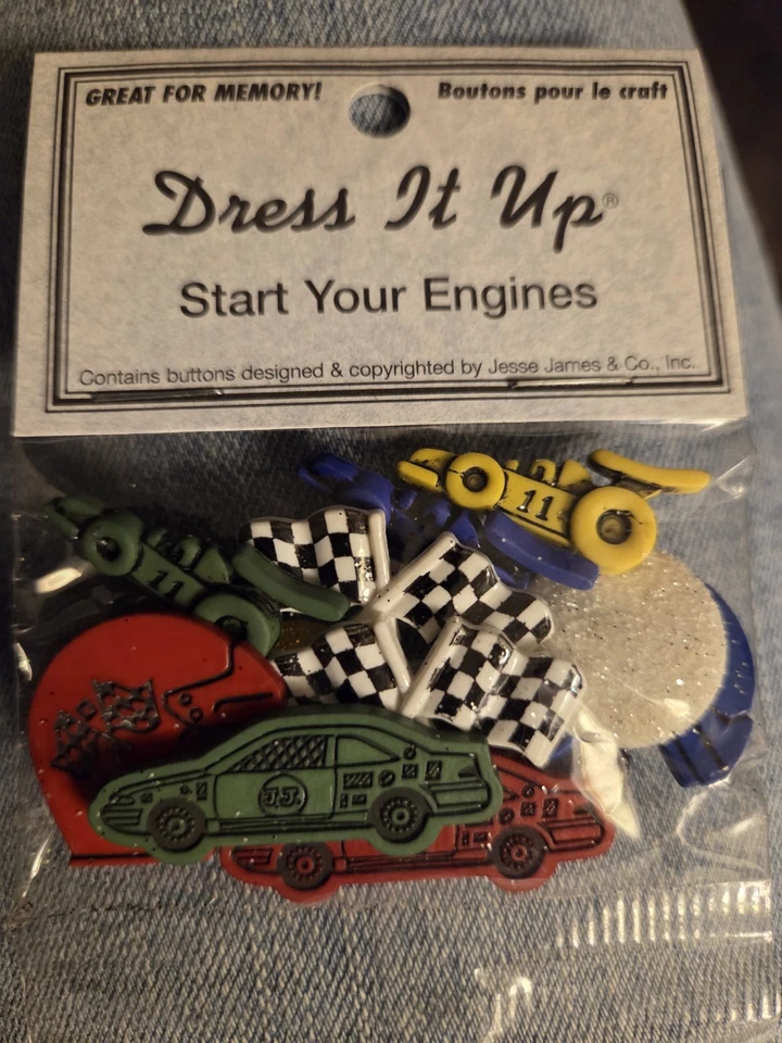 Dress It Up - Start Your Engines - Auto Racing - Buttons/Embellishments - Image 1 of 1