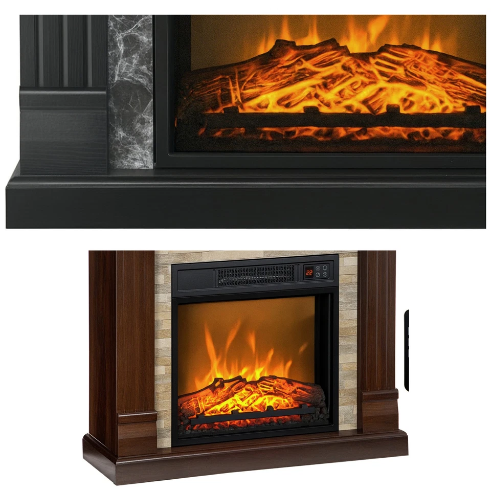 HOMCOM Camino Elettrico da Incasso con Fiamma Realistica e Timer - Immagine 1 di 1