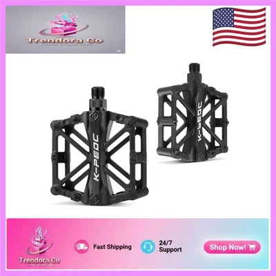 Pedales planos duraderos 9/16 para bicicletas de montaña - Diseño ligero y a prueba de golpes Foto 1 de 4