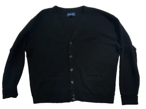 Cárdigan suéter negro de colección JC Penneys Towncraft para hombre grande - genial abuelo - Imagen 1 de 3