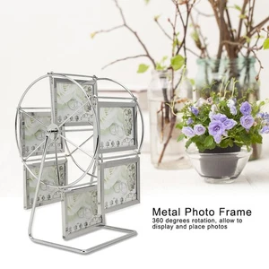 Rotating Ferris Wheel Picture Frame Metal Picture Photo Frame Wedding - Picture 1 of 10