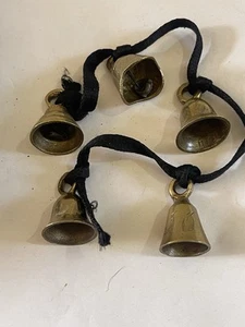 Indian Brass Bell Chime Protection Bells with String, Decorated | Handmade - Picture 1 of 5