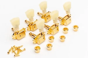 Kluson Deluxe Single Line Double Ring Gold Tuning Machines 3+3 KD-3-GPKDRSL - Picture 1 of 7