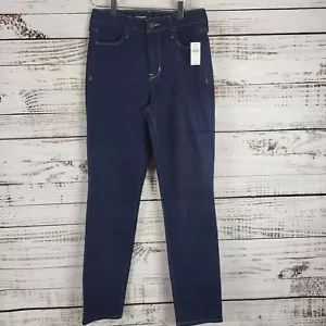 Old Navy High Rise Straight Leg Jeans 4 Womens Dark Wash Pockets NWT - Picture 1 of 11