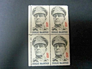 #1424 – 1971 6c General Douglas MacArthur - Mint Block of 4 - X/Fine - Bild 1 von 2