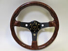 New Old Stock AM Jolly Dished 3-spoke Steering Wheel wood 13" with steering boss