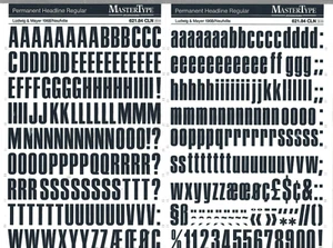 MECANORMA Dry Transfer Schriftzug Bogen 621,84 CLN #711 PERMANENTE ÜBERSCHRIFT 25mm - Bild 1 von 2