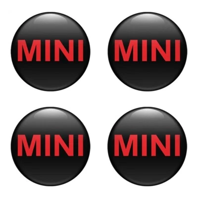 4x MINI Cooper emblema silicone adesivo autoadesivo emblema roda tampa decalque - Imagem 1 de 3