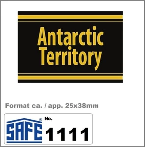 Antarctic Territory Signs Stickers Self-adhesiveSAFE-1111 Dimensions 25x38mm - Picture 1 of 6