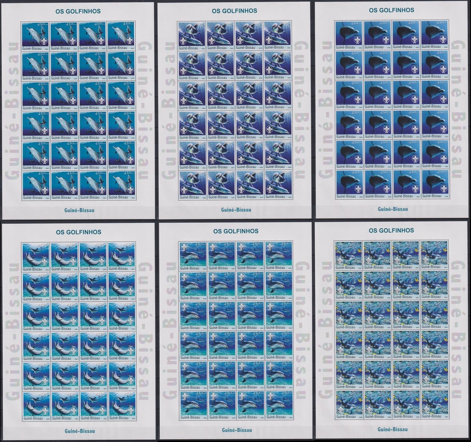 ST45P. Guinea-Bissau - MNH - Marine Life - Dolphins - 2003 - Full Sheet - Image 1 of 1