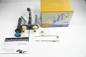 Tuscany Marianna Collection Bathroom Faucet Double Handle Chrome 4" 3 Hole - Picture 1 of 11