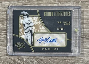 YA TITTLE 2016 Panini BLACK GOLD GILDED SIGNATURES GL-YT AUTO #11/99 - Picture 1 of 2