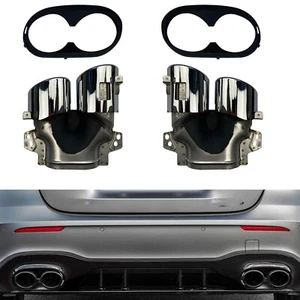Tubo de escape trasero de automóvil cuádruple salida para Mercedes Benz CLA W177 A35 CLA35 AMG plateado - Imagen 1 de 9