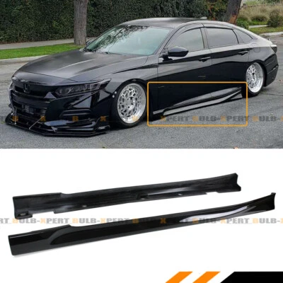 For 2018-2022 10th Honda Accord Painted Gloss Black Yofer Side Skirt Extension - Image 1 of 4
