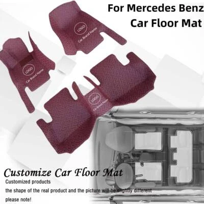 For Mercedes Benz Car Floor Mats Auto Carpets Waterproof Pu Leather Cargo Mat Foto 1 de 4
