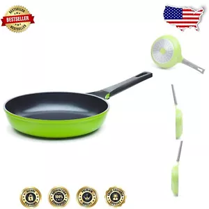 Versatile 12" Green Ceramic Frying Pan - Perfect for Sautéing and Stir Frying - Picture 1 of 9