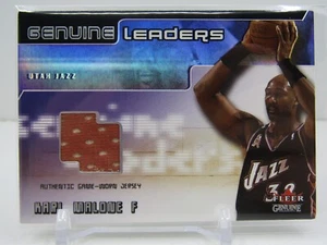 KARL MALONE 2002-03 FLEER GENUINE LEADERS GAME-WORN JERSEY! UTAH JAZZ!! - Picture 1 of 2