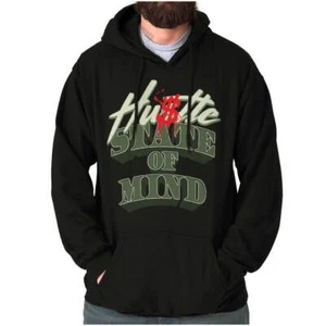 Urban Streetwear Money Hustle State of Mind Hoodie Hooded Sweatshirt Men Women - Picture 1 of 7