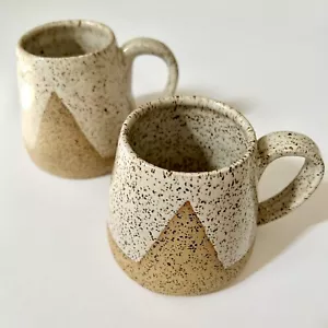 NUOVO! CO Pottery SET DI 2 TAZZE DA MONTAGNA FATTE A MANO — Gres porcellanato, 12 once OOAK - Foto 1 di 18