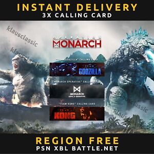 Call of Duty: Vanguard - Godzilla vs Kong 3x Calling Card Set | DLC | CoD
