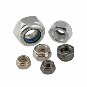 M2 M2.5 M3-M16 Hex Nylon Insert Lock Nut Self–locking Nylock Locknut Zinc Nickel - Picture 1 of 5