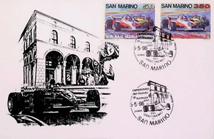 Cartolina FERRARI Automobilismo Annullo San Marino Gran Premio 19242 - Picture 1 of 2