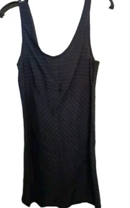 United Colors of Benetton Pin Stripe black minidress Y2K Size Xs, (Size 38 ) - Picture 1 of 10