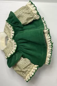 Vintage Tiny Tots Original Importe grüne Schürze Kleid Blüher Kleiderbügel ** lesen** - Bild 1 von 10