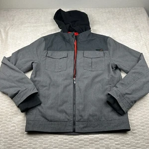 Fox Jackets Mens Medium Straight Away Canvas  Fleece Hoodie Size Gray Black - Picture 1 of 9