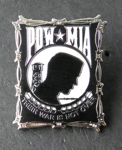 POW MIA THEIR WAR IS NOT OVER LAPEL HAT PIN BADGE 1 INCH - Picture 1 of 2