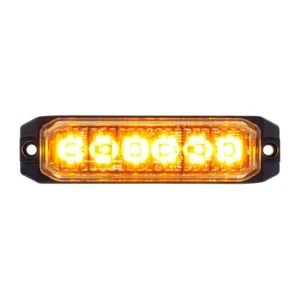 6 High Power LED "Competition Series" Slim Warning Light - Amber - Bild 1 von 9