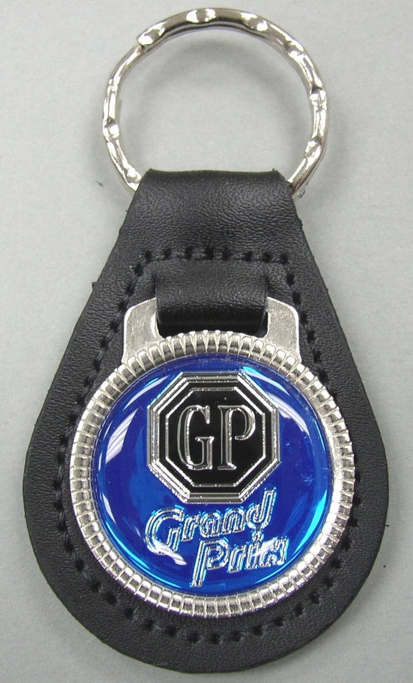 Llavero Pontiac Grand Prix azul cromo cuero negro #3260 1962 1963 1964 1965 Foto 1 de 4