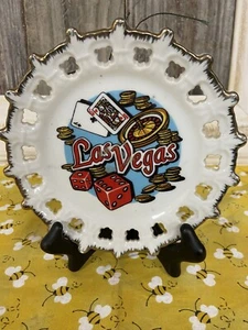 Plato Coleccionista LAS VEGAS Vieira Borde DADOS Ruleta POKER Tarjetas Juego - Imagen 1 de 7