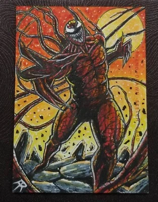 2024 Finding Marvel Evolution Carnage 1/1 Sketch ART JAY - Image 1 of 2