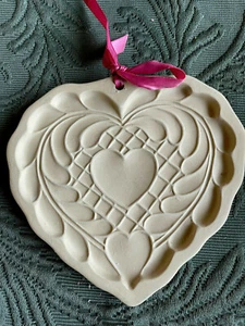 Vintage Brown Bag Cookie Art Mold Double Heart 1988 - Picture 1 of 2