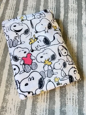 Berkshire Blanket Peanuts Plush Blanket, White Multi Snoopy Hearts, 48"x70" - Image 1 of 4