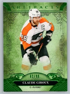 2020-21 Upper Deck Artifacts Claude Giroux Emerald #/99 #131 - Picture 1 of 2