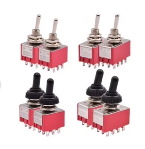 Interrupteur à levier MTS 6mm- 3 circuits 9-12 pins inverseur - 2 ou 3 positions - Foto 1 di 10