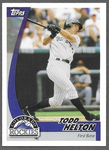 2002 Topps Post Baseball Card #11 Todd Helton, Colorado Rockies 