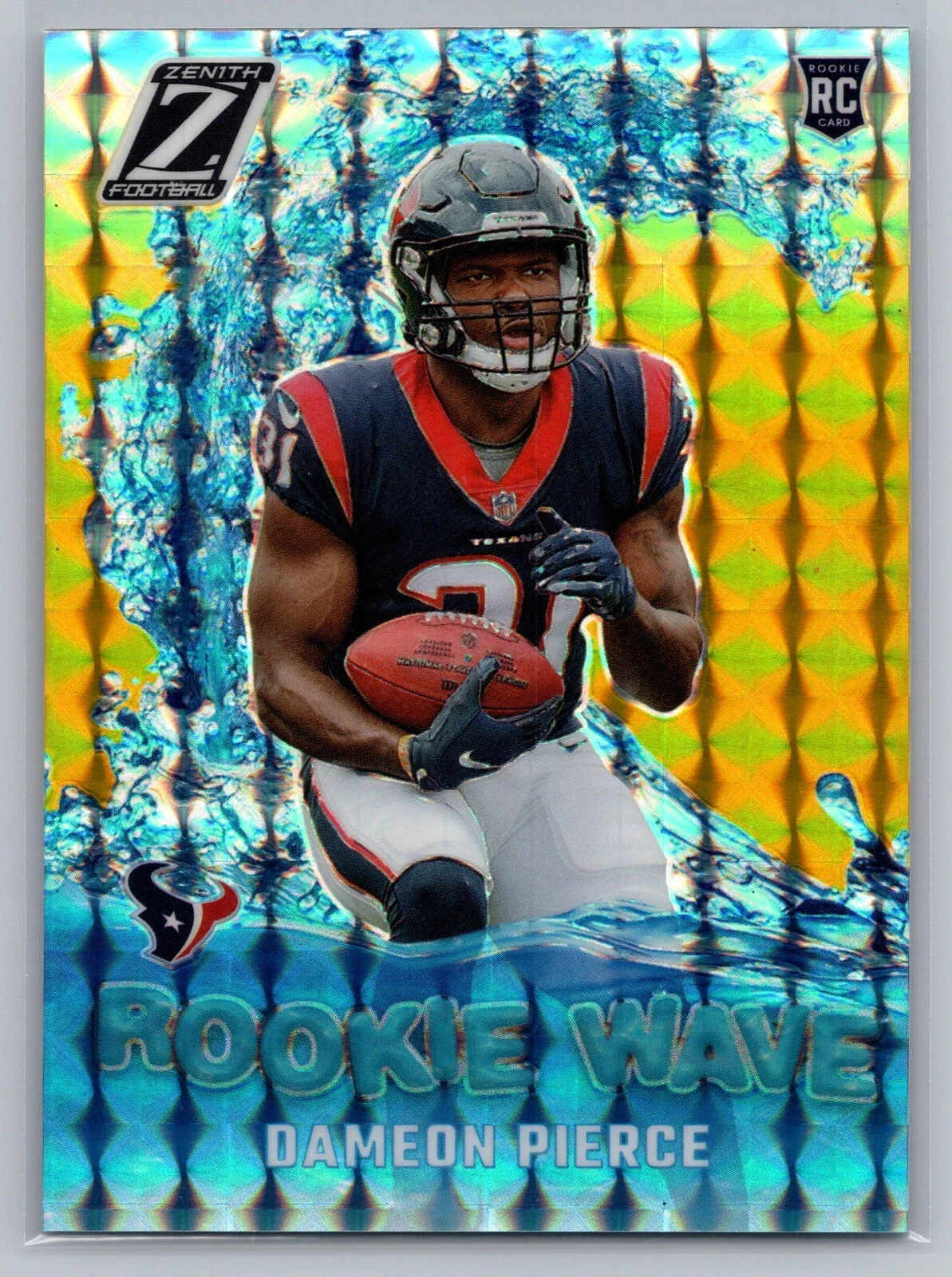 DAMEON PIERCE 2022 PANINI ZENITH RC GOLD /10 ROOKIE WAVE TEXANS