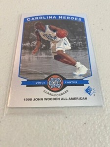 1998-99 SP Top Prospects Carolina Heroes #H7 Vince Carter Rookie Raptors UNC