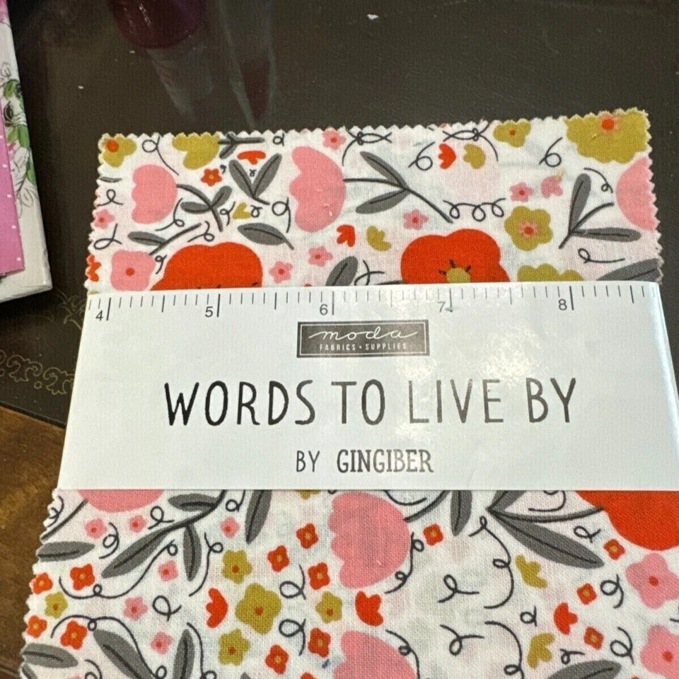 Words To Live By Moda Charm Pack 42 100% Cotton 5" Precut Fabric Quilt Squares - Image 1 of 1
