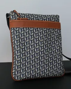 LE TANNEUR Reporter Messenger Bag Umhängetasche Signature Bleu - Bild 1 von 8