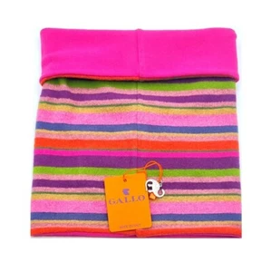 Baby Rooster Double Face Unisex Fleece Striped Cyclamen Neck Warmer Scarf - Picture 1 of 2