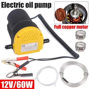 12V 60w Electric Car Diesel Engine Oil Pump Fuel Transfer Extractor Suction Pump - Picture 1 of 10