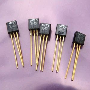 ( 5 PCS ) MPS3640 Vintage Motorola PNP Switching Transistor 12V 625mW 80mA Gold - Picture 1 of 1