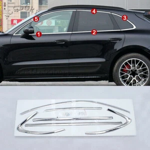 For Porsche Macan 2014-2019 Chrome Window Sill Moulding Pillar Trim Cover Steel - Picture 1 of 5