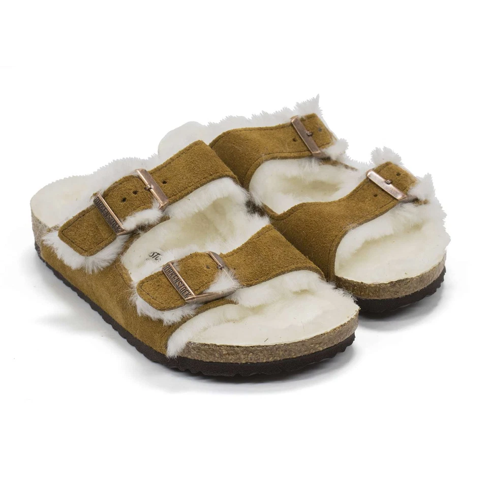 BIRKENSTOCK Arizona Shearling Narrow Kid | Mink (1017792)