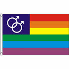 Rainbow Mars Gay Pride Flag 5 X 3 Ft - 100% Polyester With Eyelets - Flag