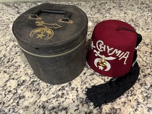 Cappello Vintage Anthony Nizzardini Osiride Massonico Santuario Fez con Custodia OTTIMO FS - Foto 1 di 11